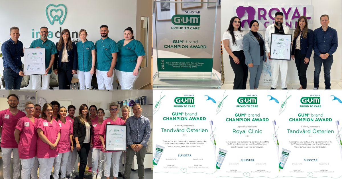 Tandvårdens viktiga arbete uppmärksammas med GUM Brand Champion Awards 