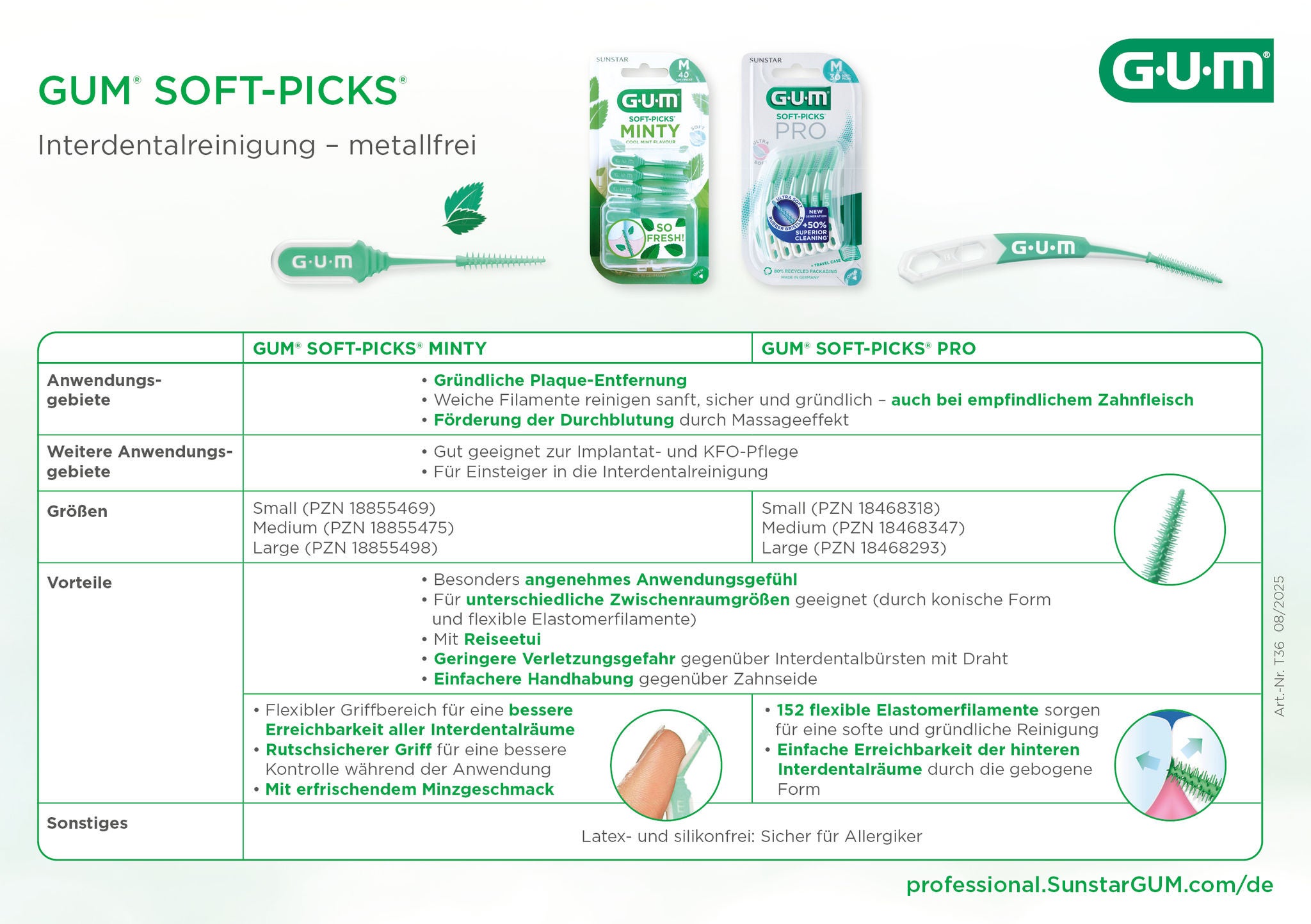 Memokarte - GUM® SOFT-PICKS® und GUM® TRAV-LER®