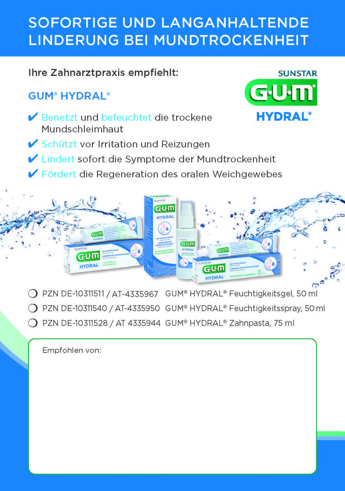 GUM® Broschüren und Produktinfos für Zahnärzte und Apotheker