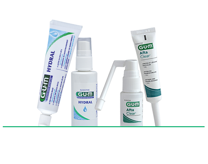 GUM® geler och sprayer produktsortiment