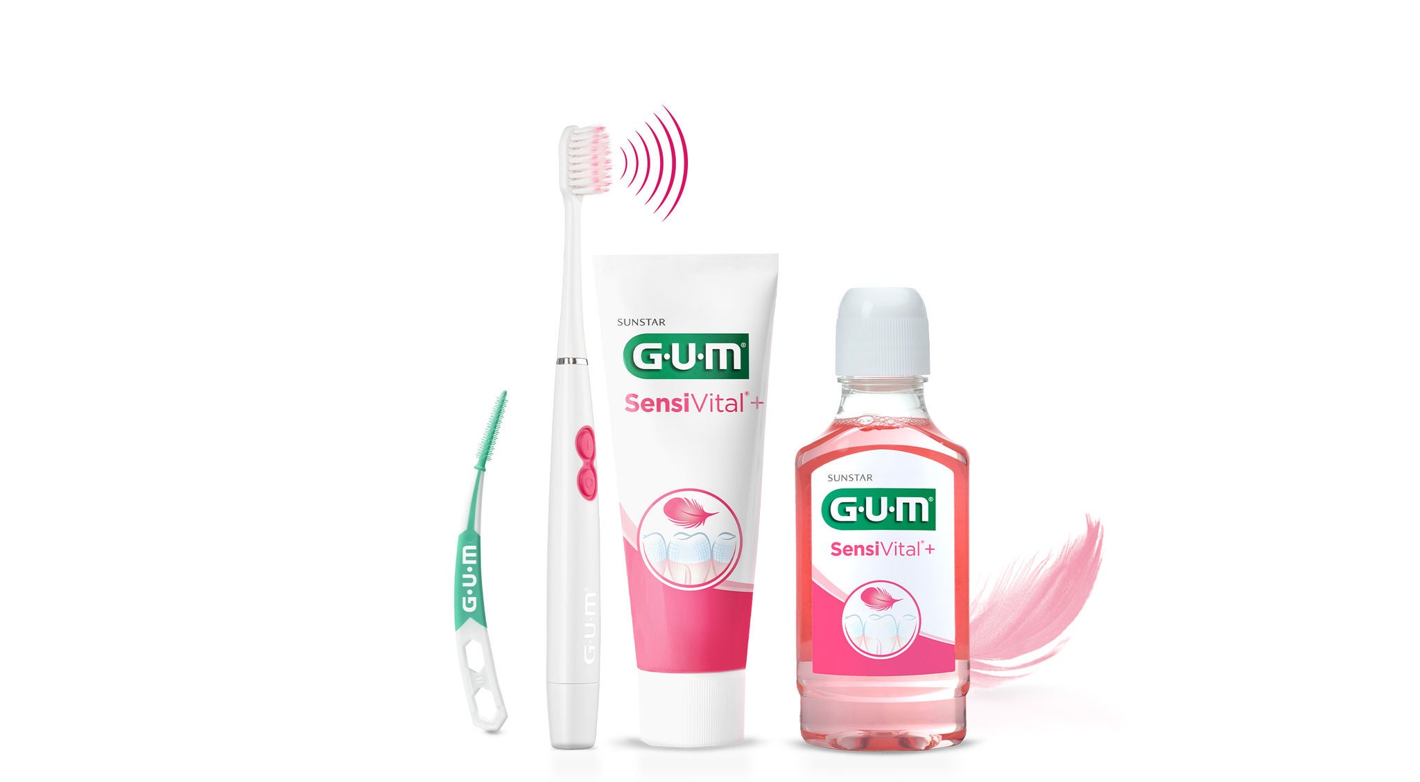 3 steps for a complete self-care with GUM® SONIC SENSITIVE Battery Toothbrush