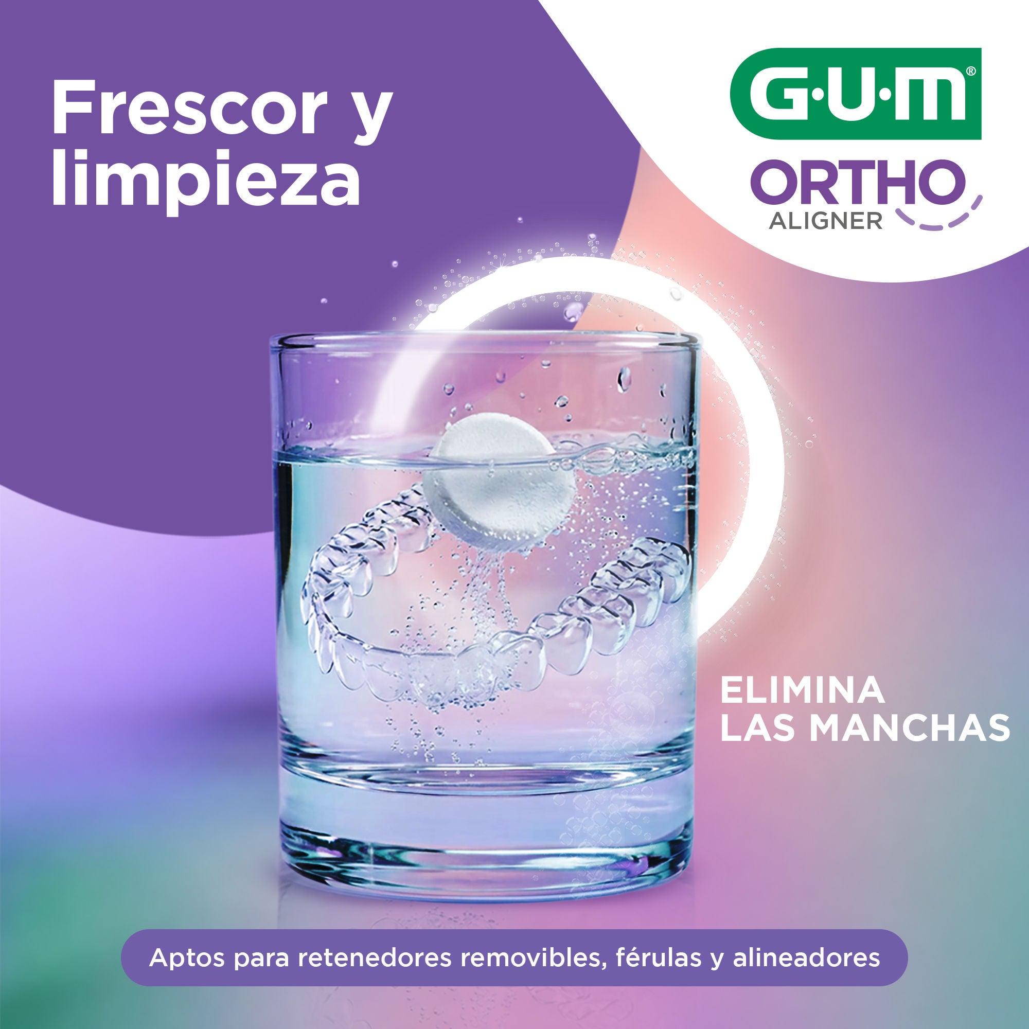 Alineador GUM ORTHO en un vaso