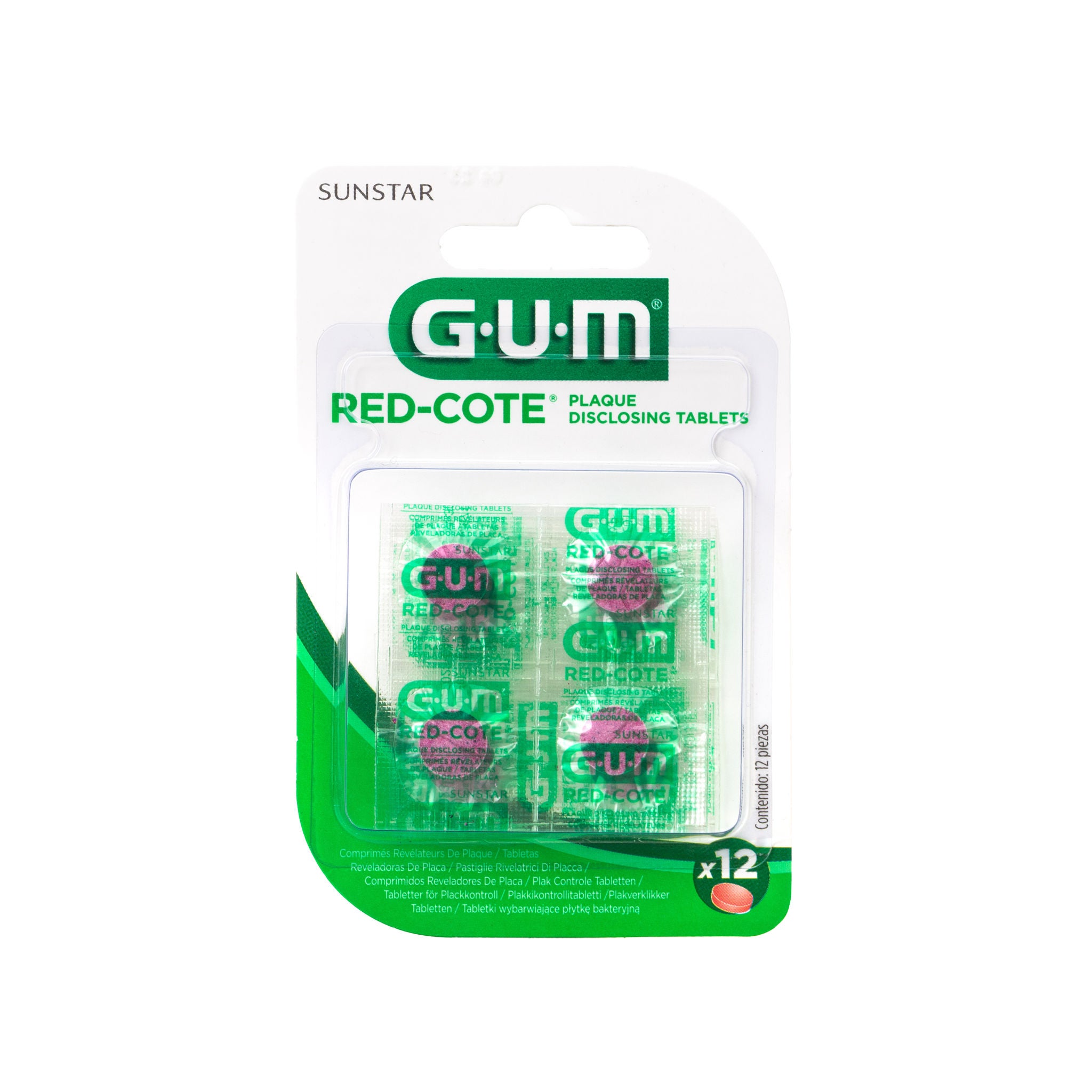GUM Red-Cote Plaque Disclosing Tablets 12ct Pack