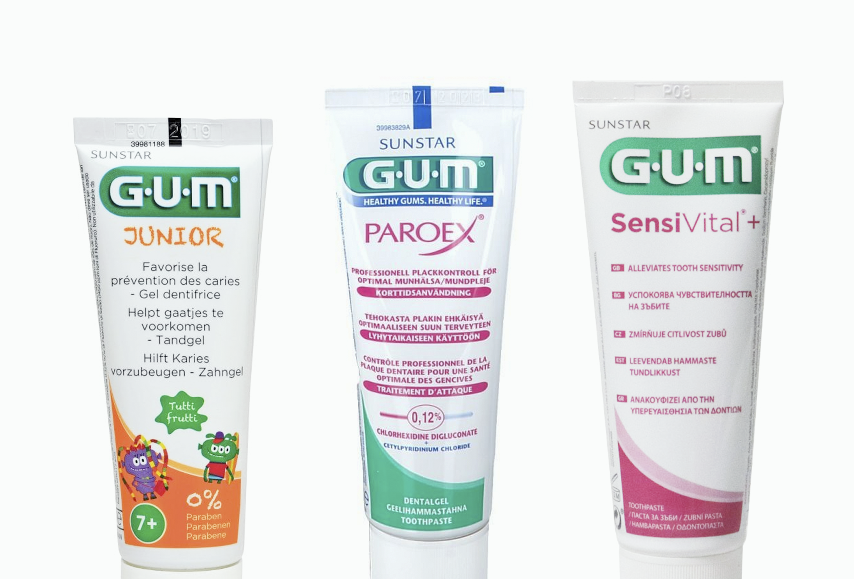 GUM® Zahnpasta Produktpalette