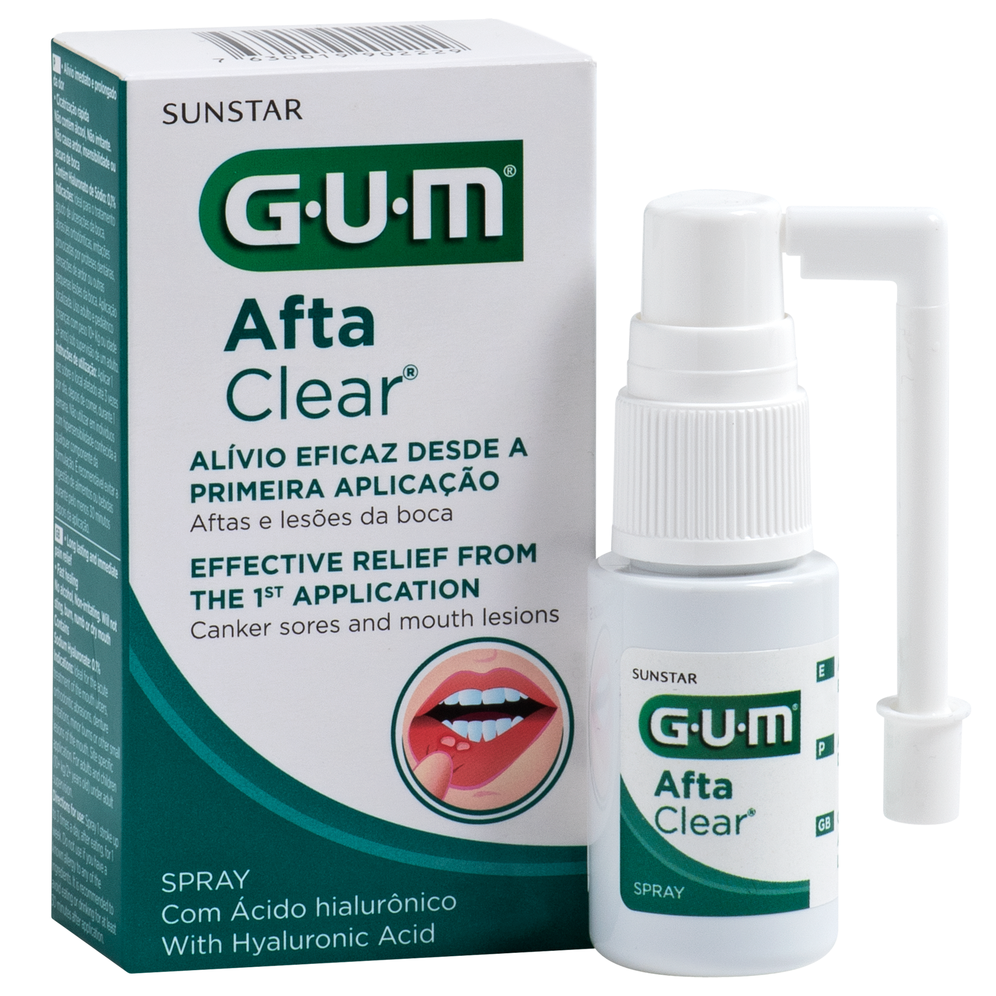 GUM AftaClear Spray | Long Lasting And Immediate Pain Relief From Mouth Ulcers | 15ml