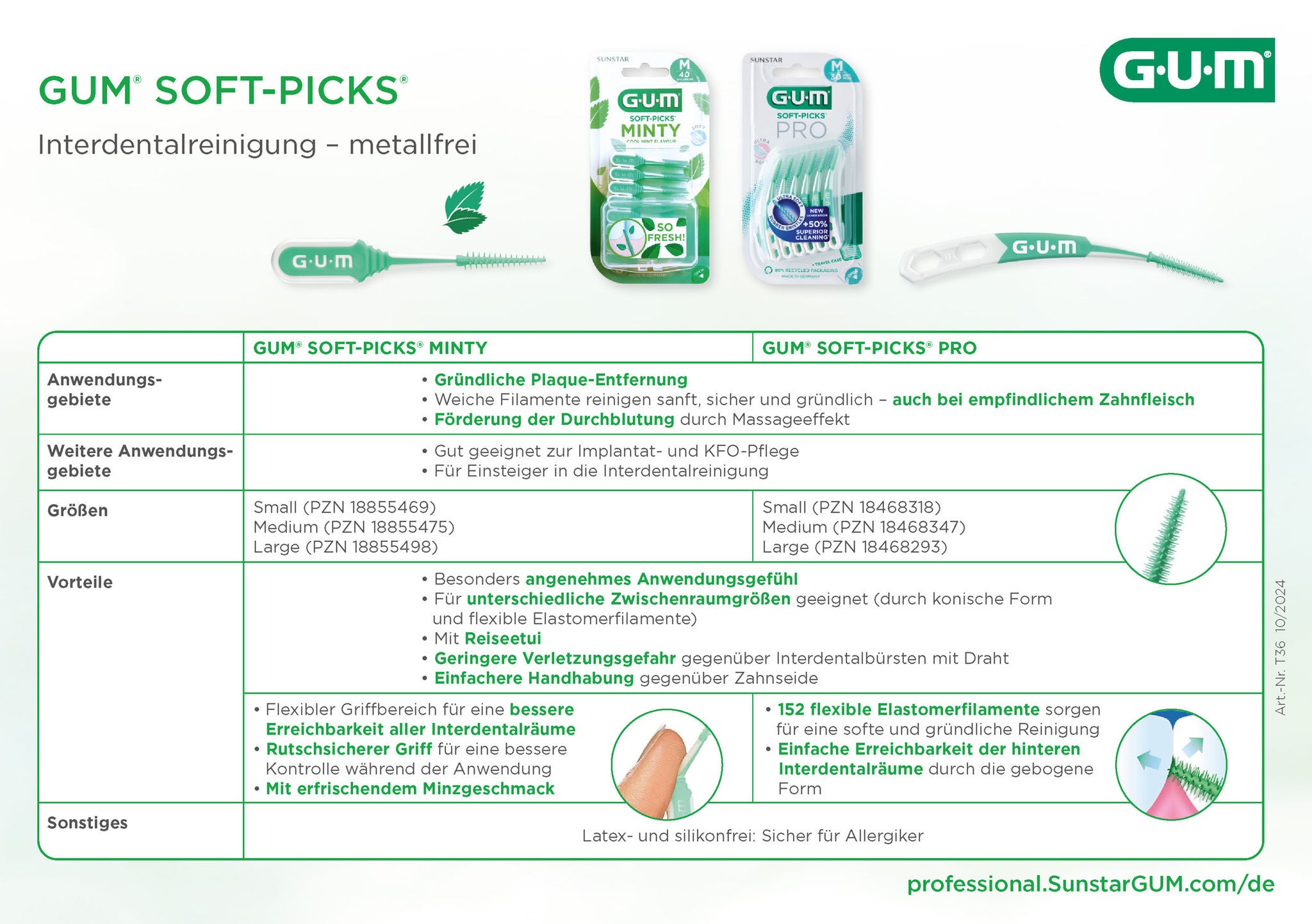 Memokarte - GUM® SOFT-PICKS® und GUM® TRAV-LER®