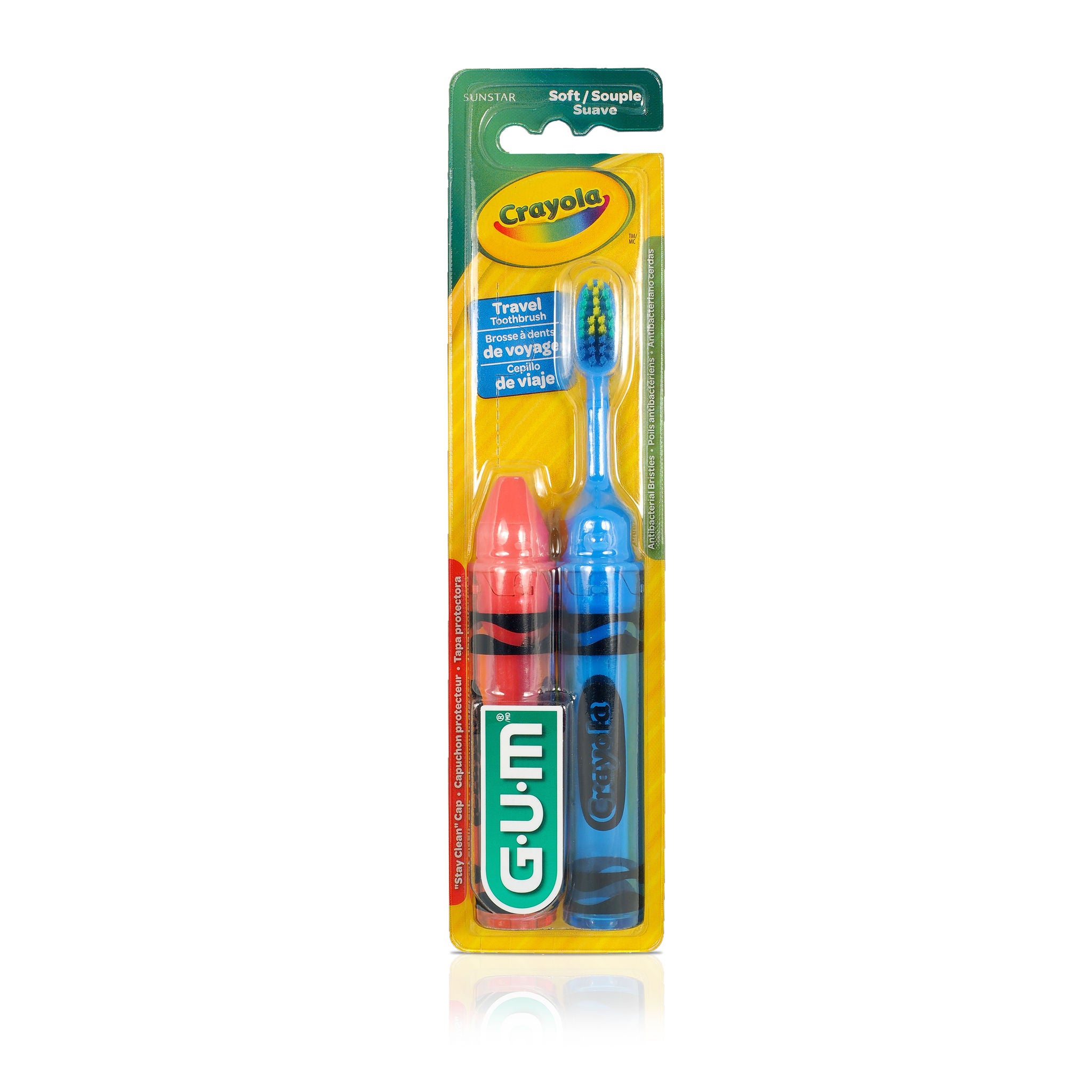 GUM® Crayola™ Cepillo Travel 2 Pack
