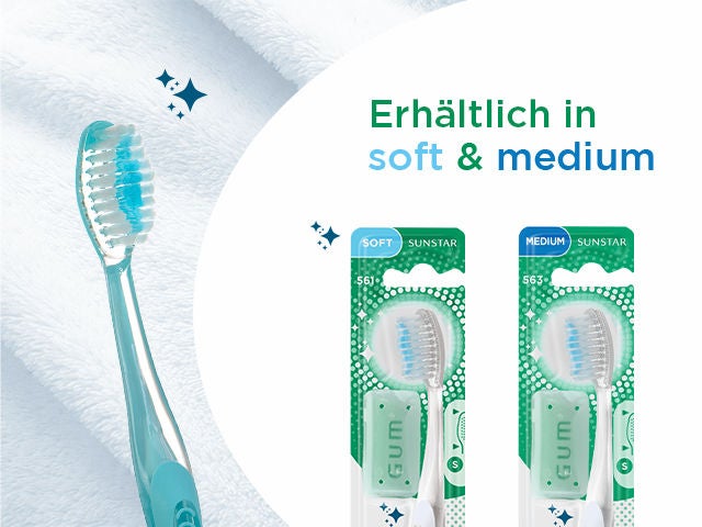 GUM ORIGINAL WHITE Toothbrush and packaging with 2 toothbrushes 