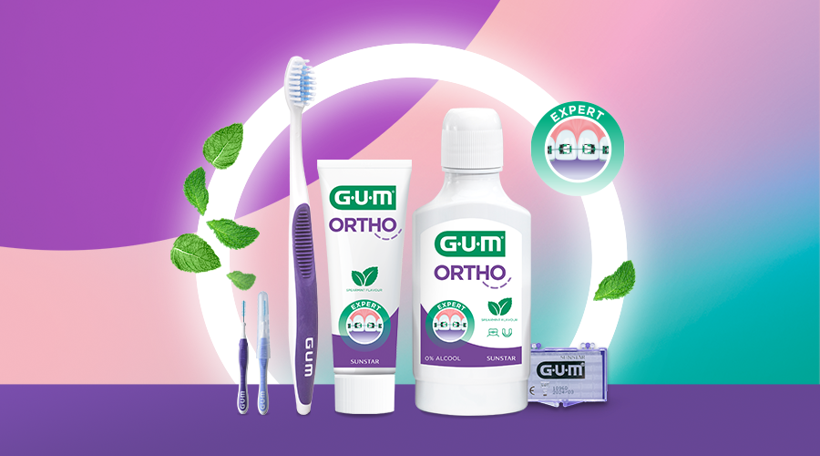 GUM ORTHO Range with GUM ORTHO Manual toothbrush