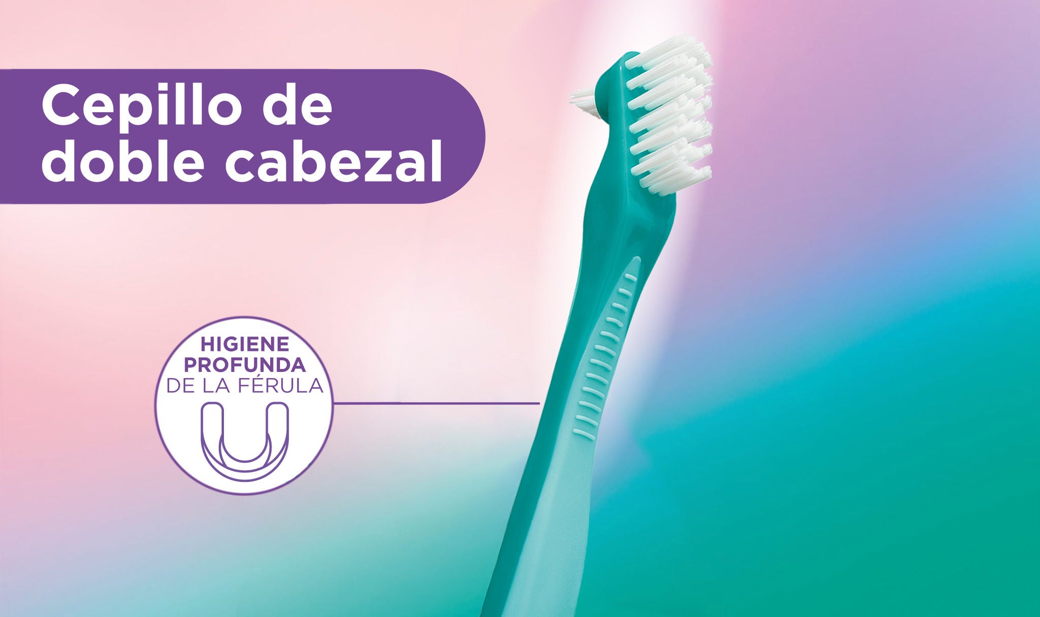 Cepillo para prótesis y férulas dentales GUM DENTURE