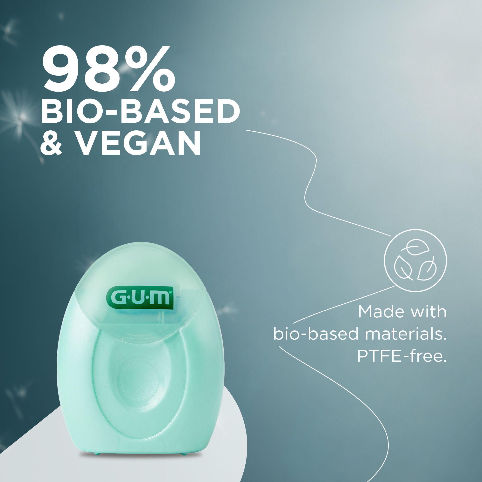 GUM SLIM FLOSS is 98% bio-based & vegan