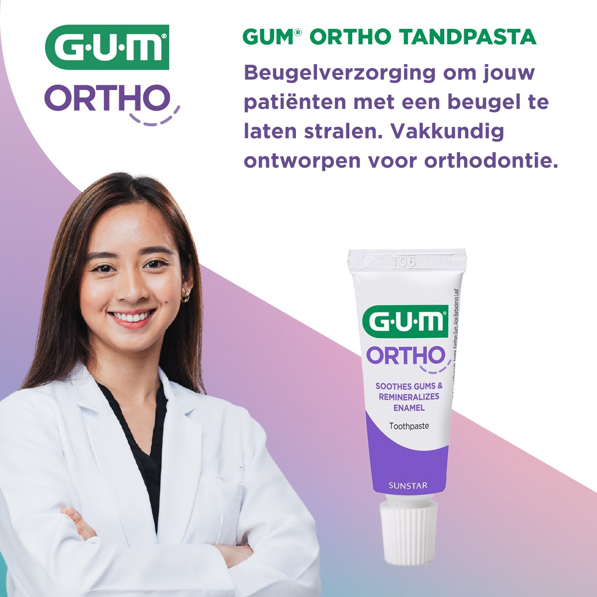Picture of GUM ORTHO Toothpaste with NL text