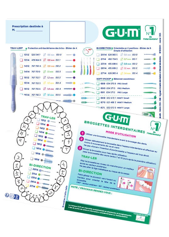 Bloc de prescription Interdentaire GUM®