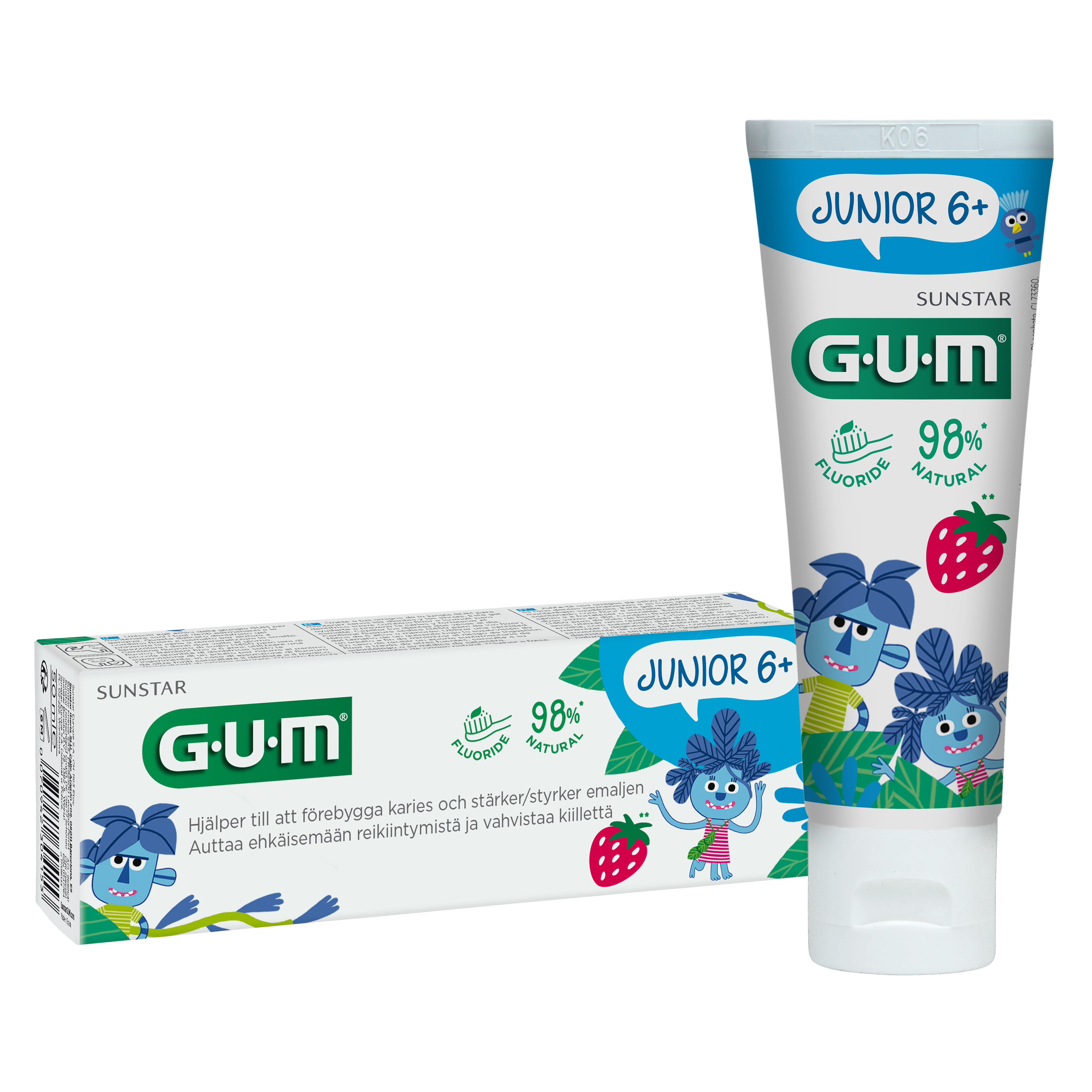 GUM JUNIOR Tannkrem 6+ ar