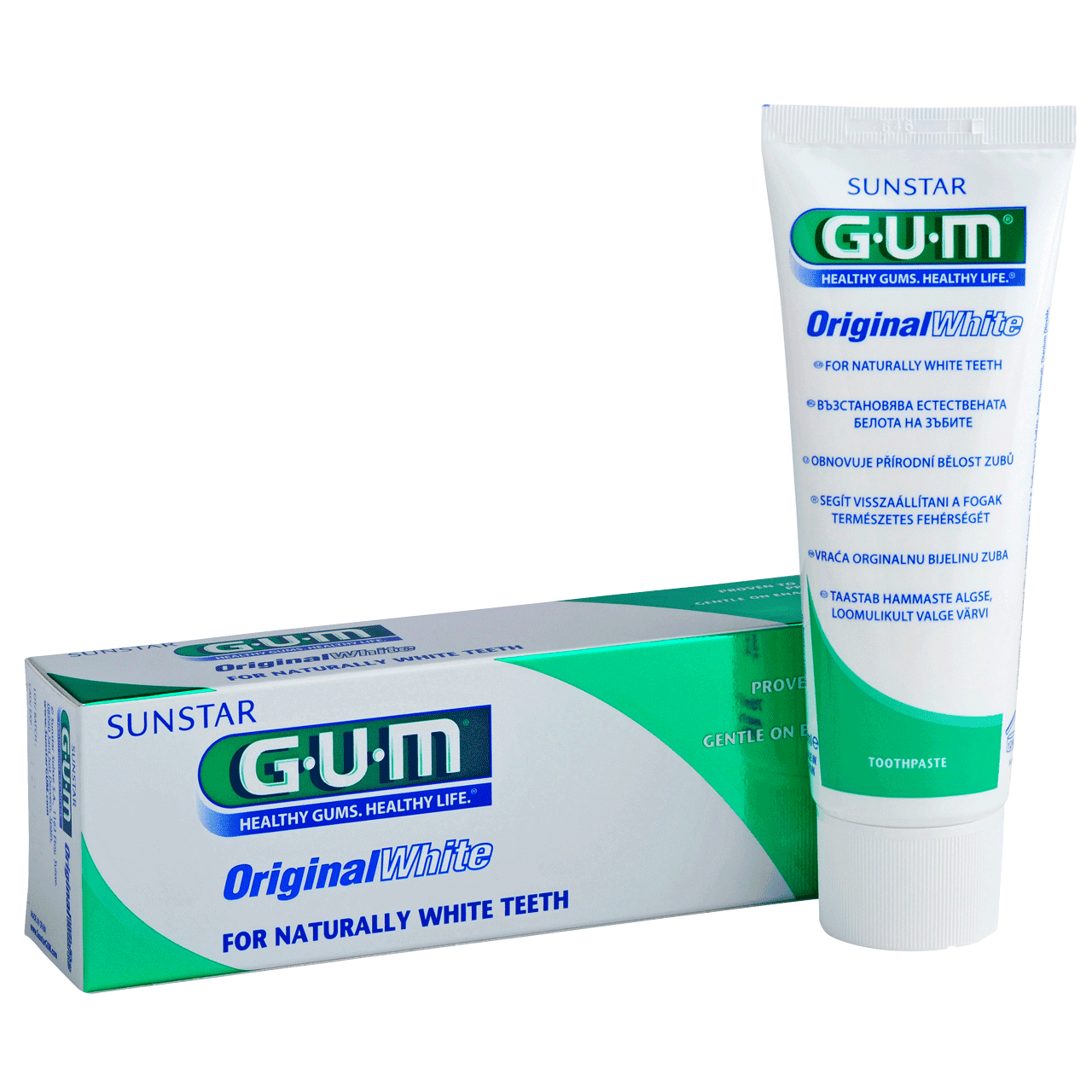 GUM® Original White Toothpaste | Restores The Original Whiteness Of Teeth Without Harsh Ingredients | 75ml