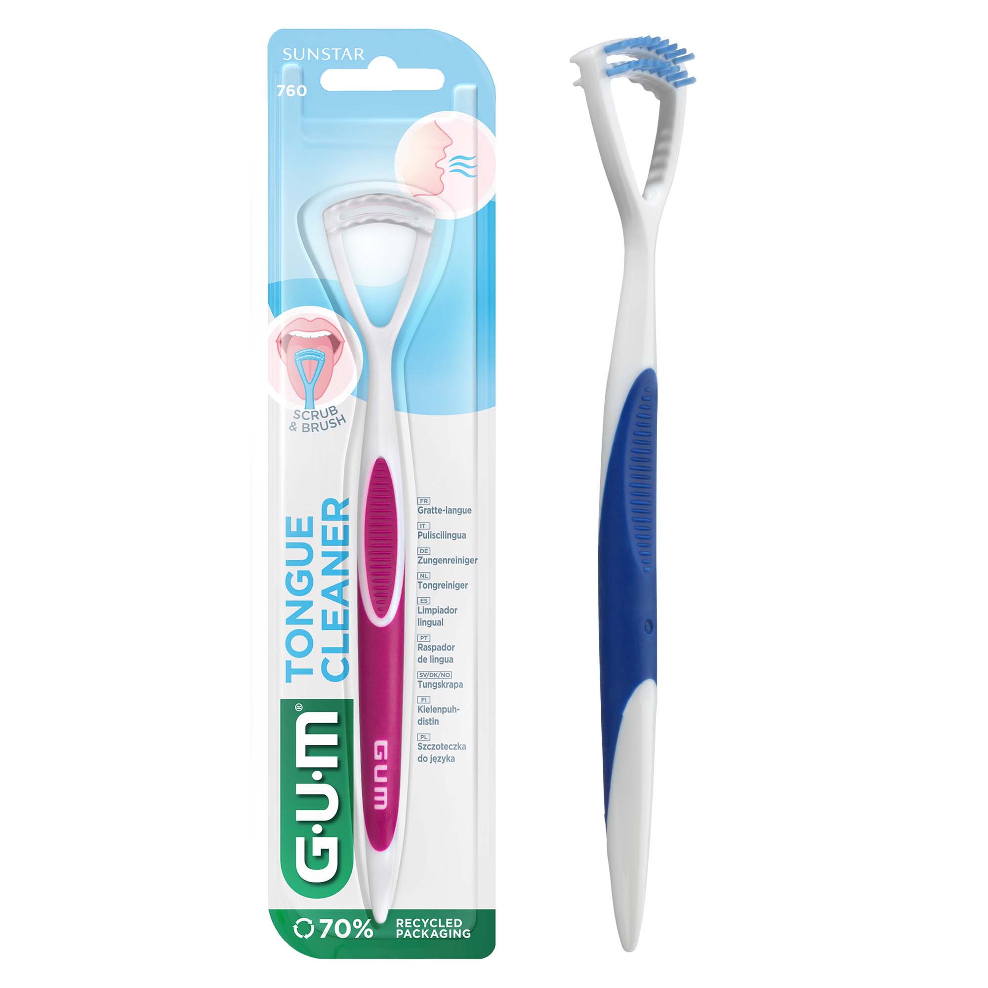 GUM Tongue Cleaner 760 for Oral Hygiene