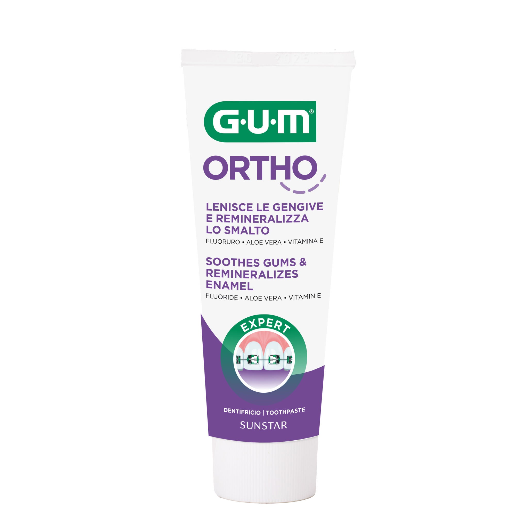 Dentifricio GUM Ortho - Per portatori di apparecchio Dentifricio GUM Ortho - Per portatori di apparecchio