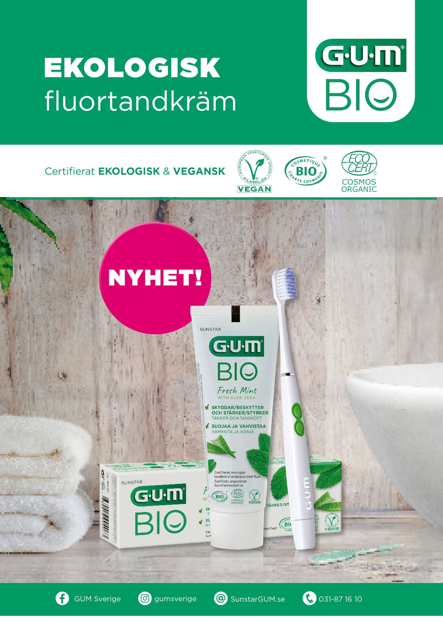 Informationsblad GUM® BIO Tandkräm 