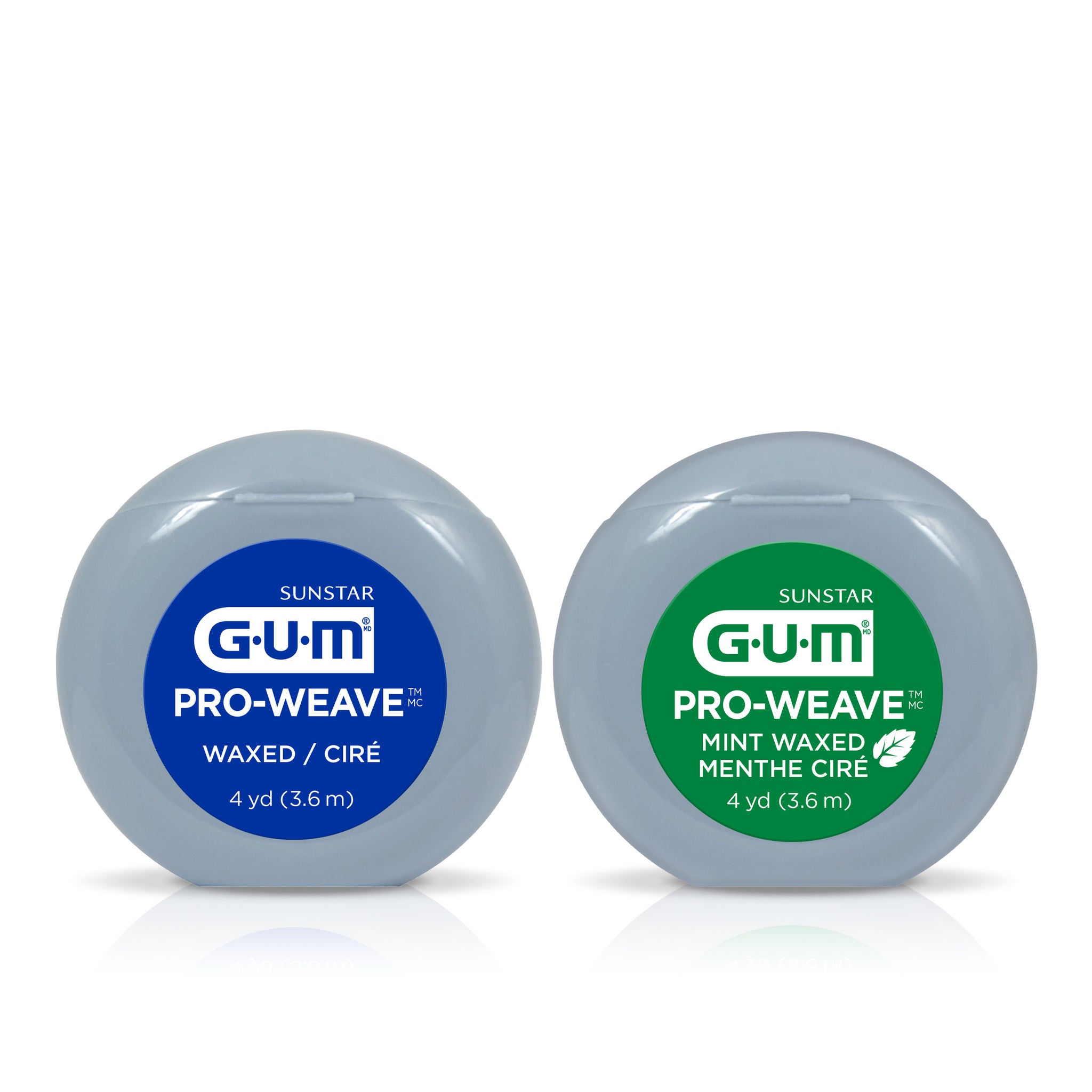 GUM Pro-Weave Floss Unflavored and Mint 4 yd tub