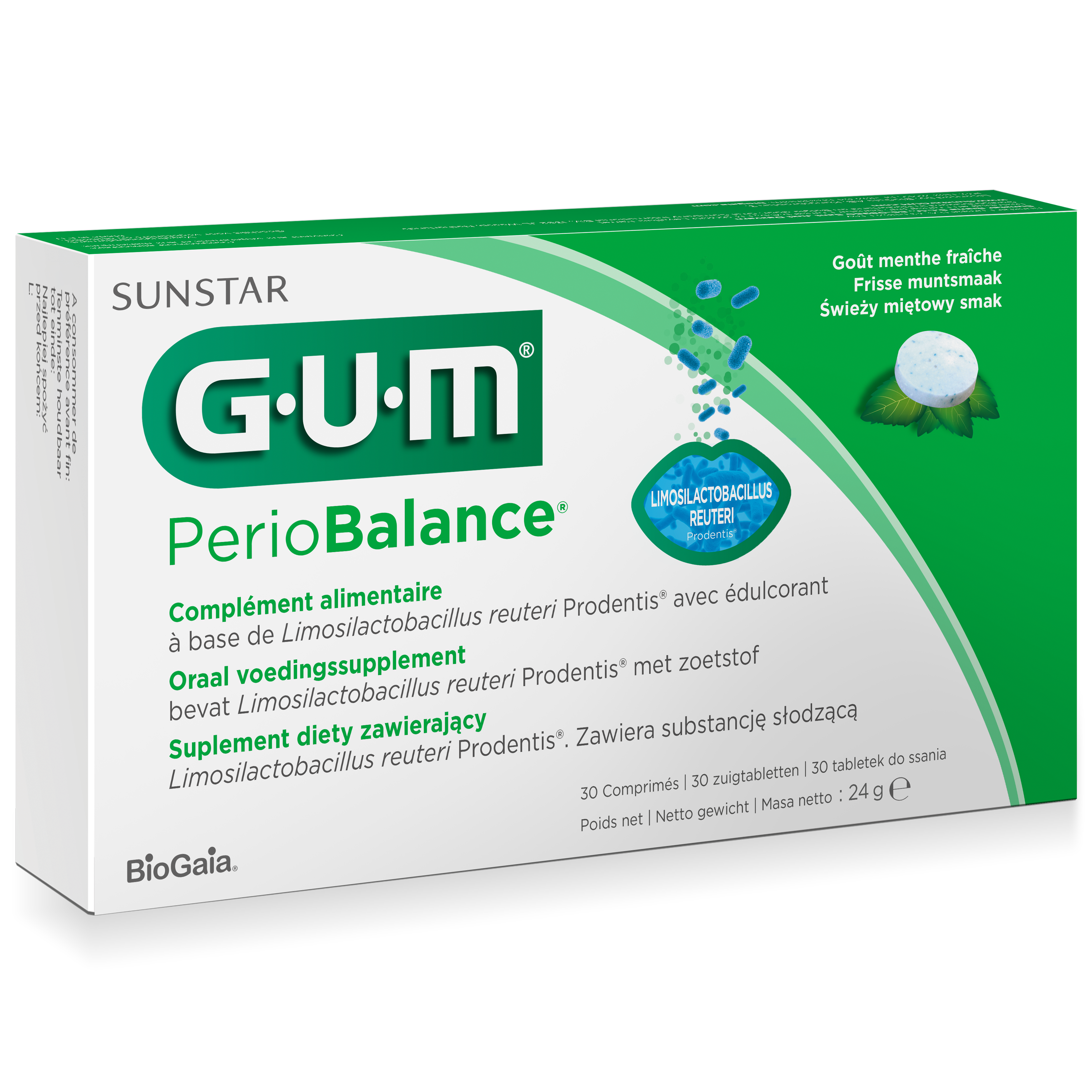 GUM® PerioBalance® Tablets | Advanced Oral Food Supplement | 30 lozenges