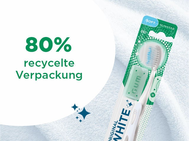 GUM Original White Zahnpasta recycelte Verpackung