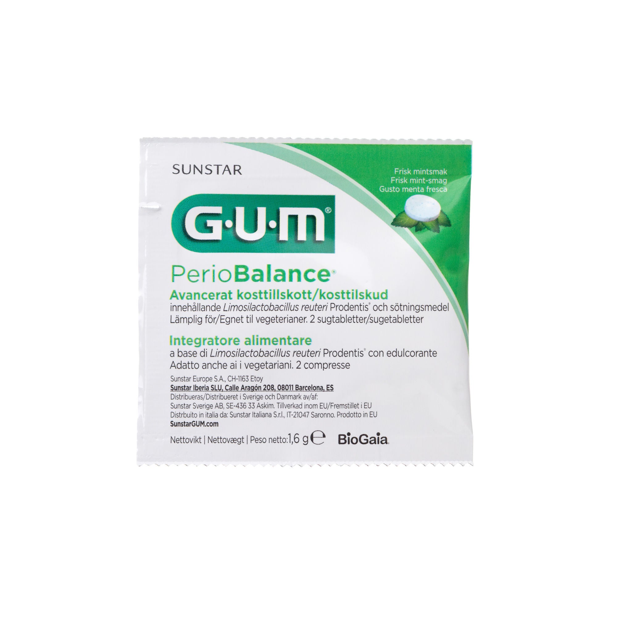 GUM PerioBalance Freshmint Tablets Sachet