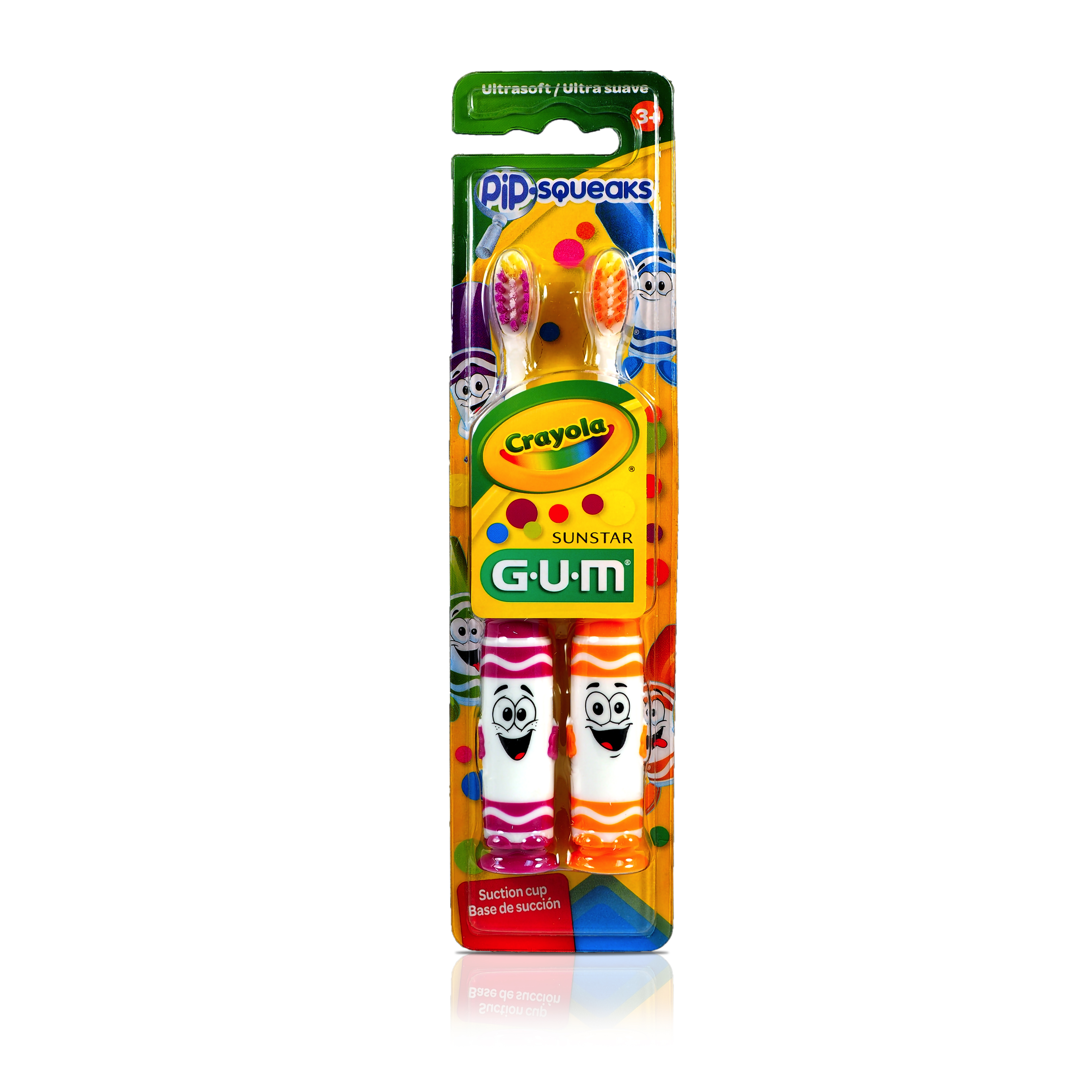 GUM CRAYOLA Pip-Squeaks Cepillo de dientes infantil - 2pack