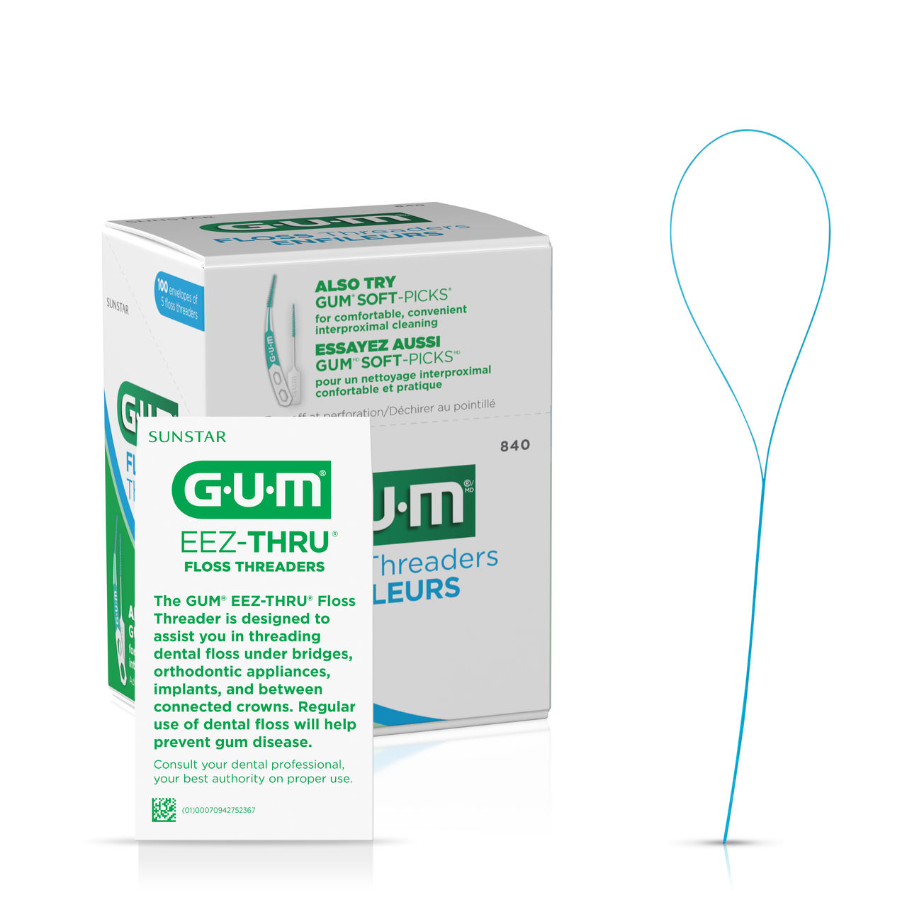 Sunstar Thread Sunstar GUM® US: 840 Eez-Thru® Floss Threaders - Helps thread floss