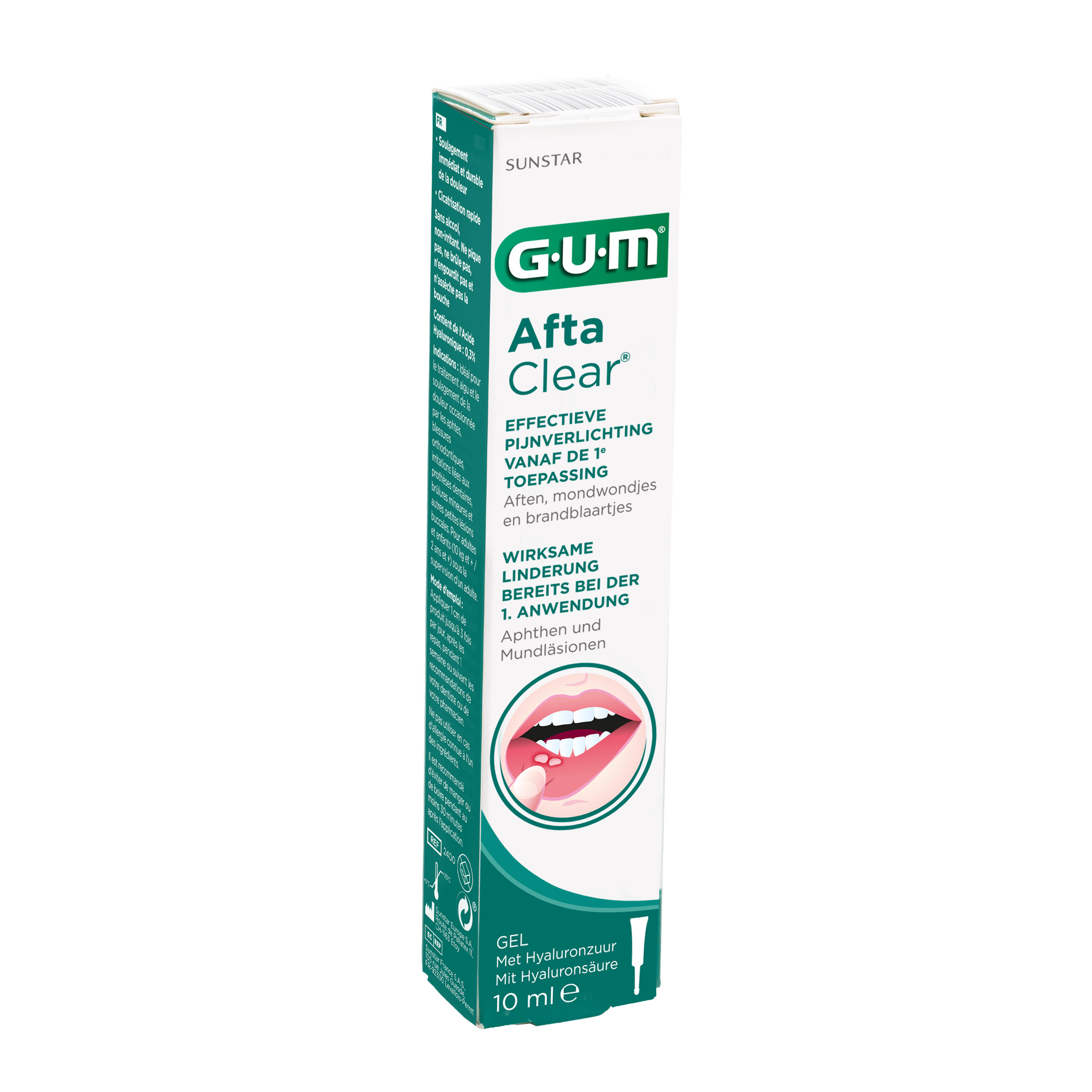 GUM AftaClear Gel for Mouth Ulcers Relief 10ml