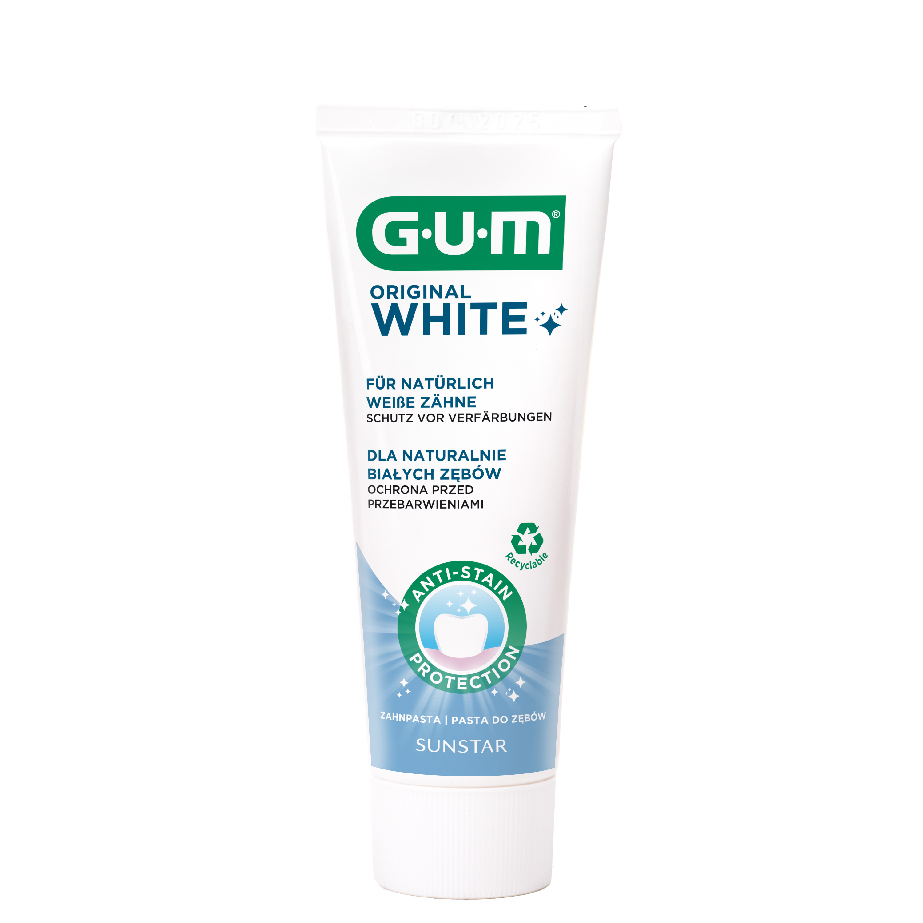 GUM Original White Toothpaste 75ml Tube