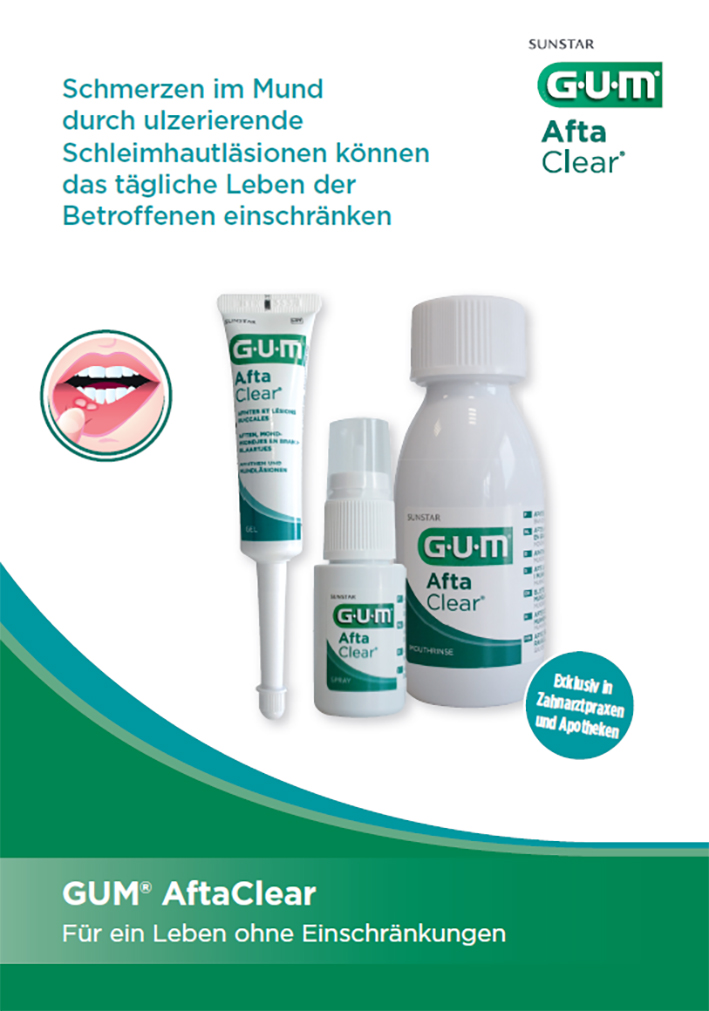 GUM® AftaClear Zahnarztbroschüre